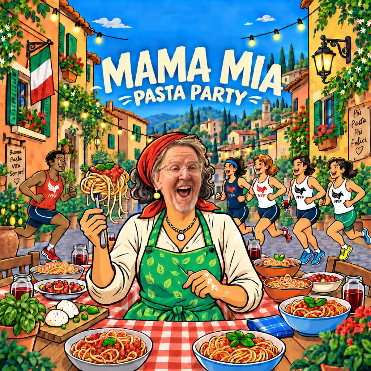 MAMA MIA‼️ It’s the annual Flyers Pasta Party 🏃🏃🏽‍♀️